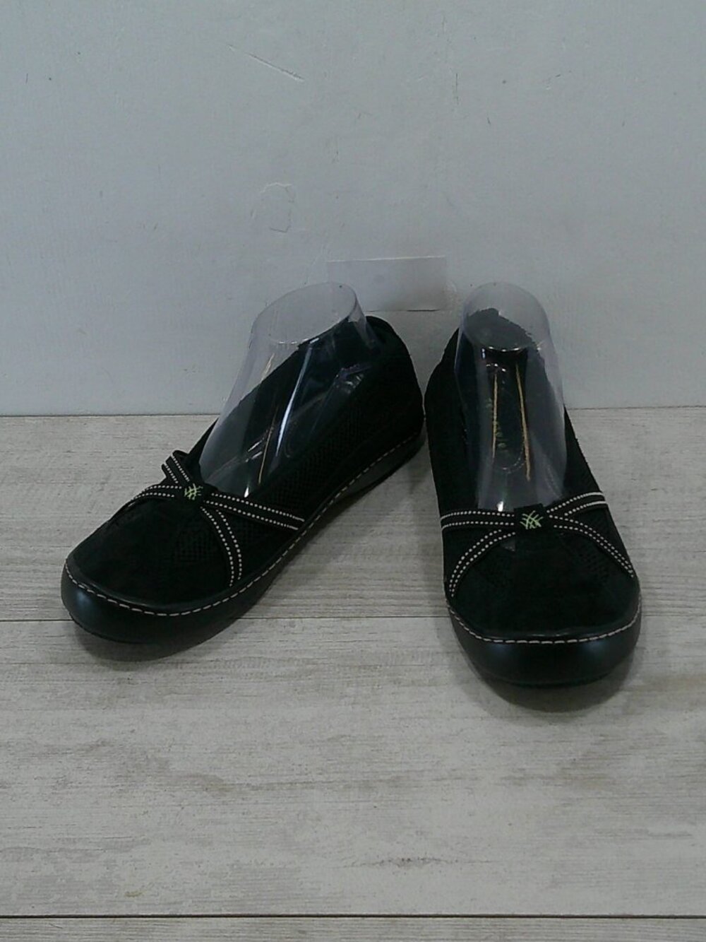 Terrasoles Echo Black Suede Crossband Comfort Ballet Flats Shoes Size 10 NWT